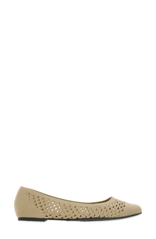 Mia Lovi Knit Pointed Toe Flat In Sand Fly K
