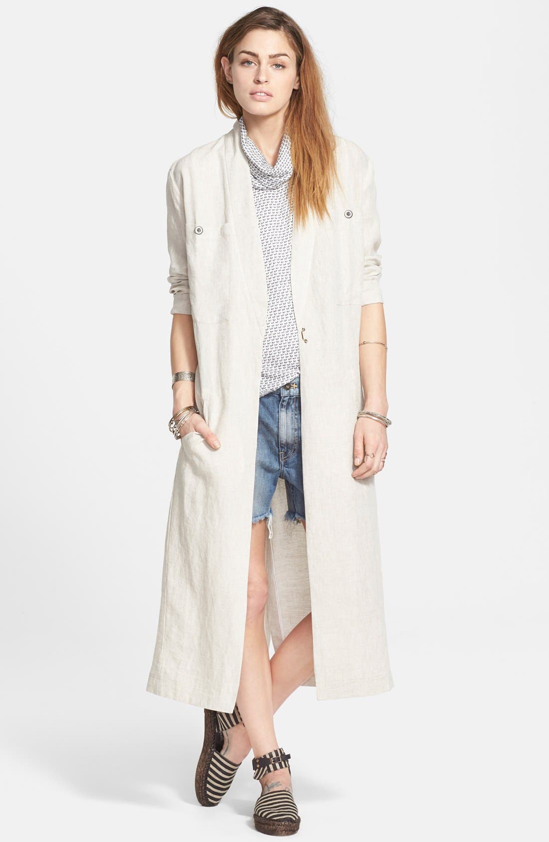 Free People Linen Duster Nordstrom