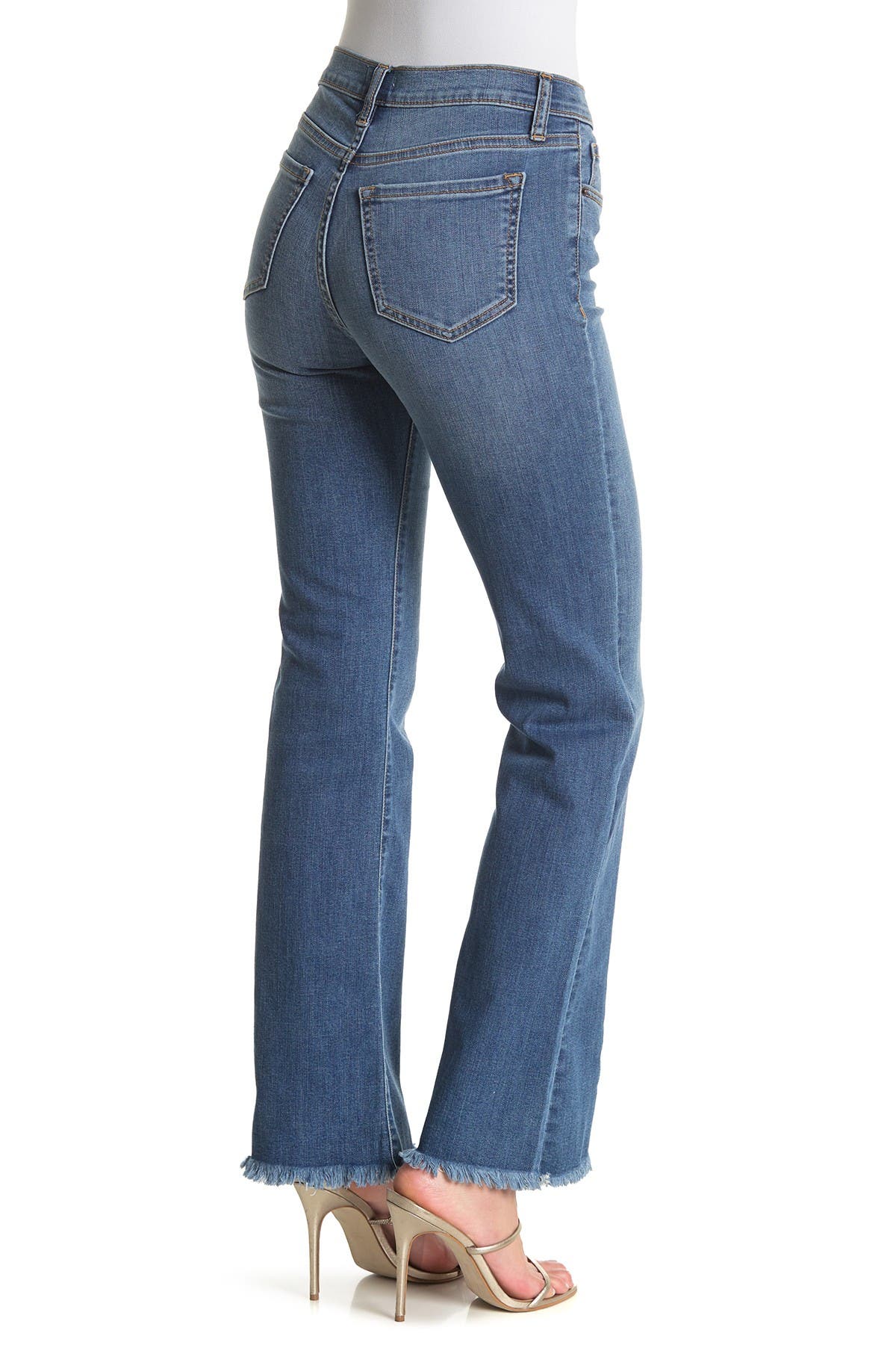bootcut jeans with frayed hem