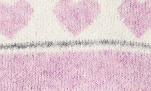 English Factory Heart Stripe Crewneck Sweater In Pink
