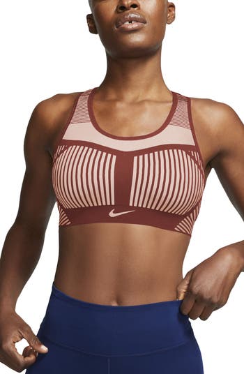 Nike Fe/nom Flyknit High Support Sports Bra Women's Size XS Gray Black  Perfect