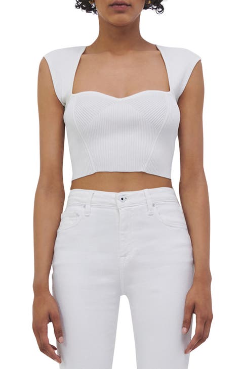Crop Top Blanc Femme - Railey Clothing