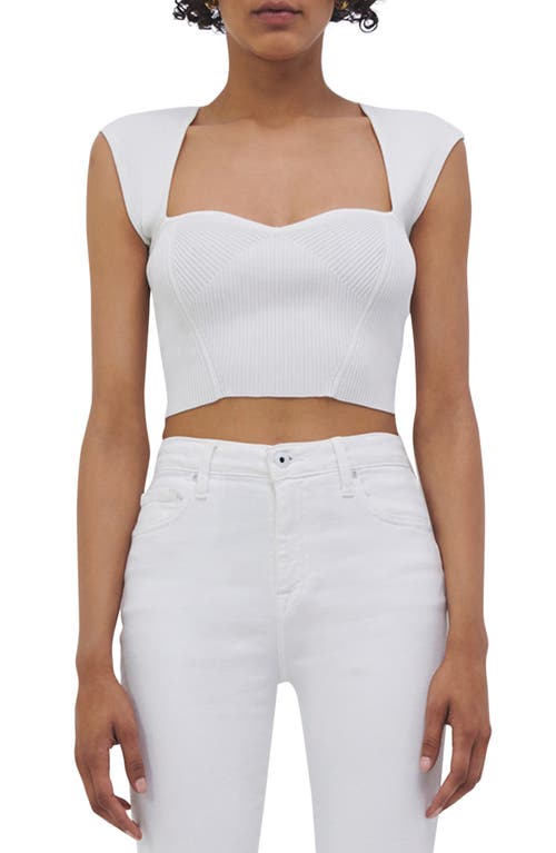 Simkhai Abia Rib Crop Tank White at Nordstrom,