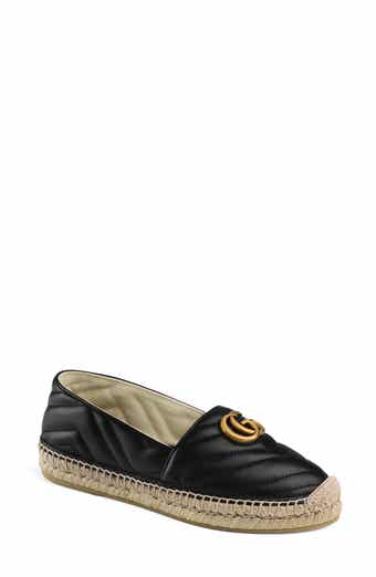 Gucci Pilar Original GG Canvas Espadrille Slide Sandal Women