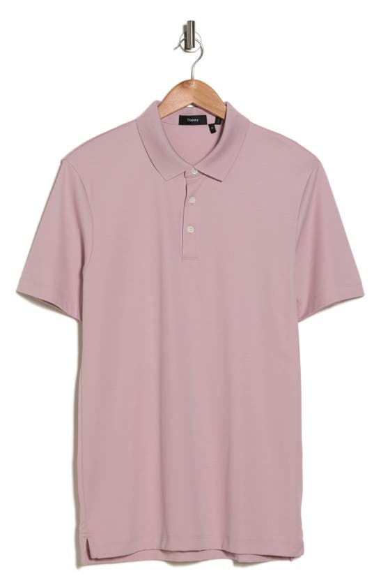 Theory Short Sleeve Polo In Viola