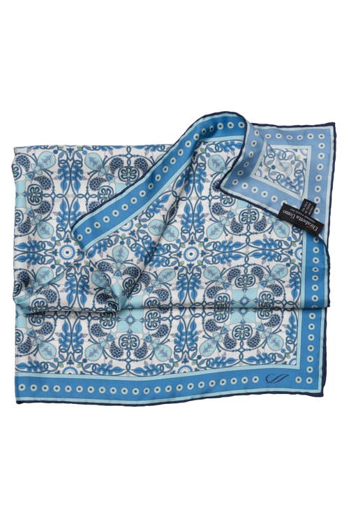 Shop Elizabetta Barbaresco - Hand Rolled Silk Neckerchief In Blue