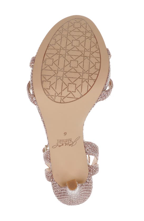 Jewel Badgley Mischka Arianna Ankle Strap Sandal In Rose Gold