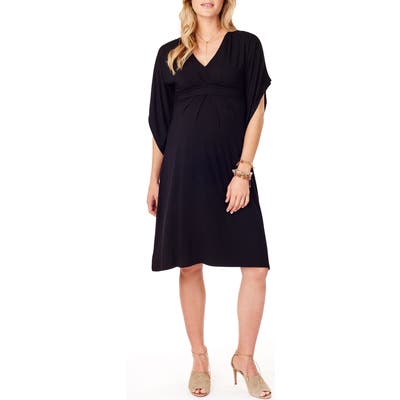 Ingrid & Isabel Split Sleeve Maternity Dress, Black