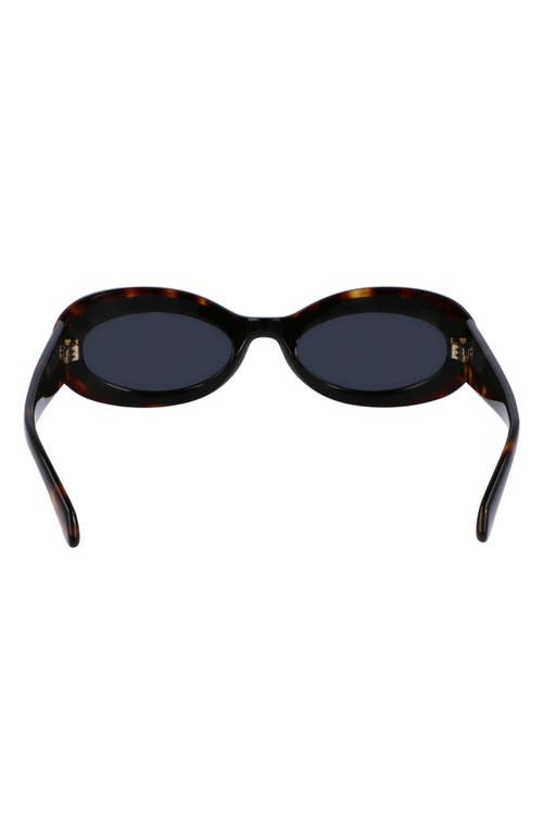 Shop Ferragamo Classic Logo 54mm Oval Sunglasses In Tortoise/black