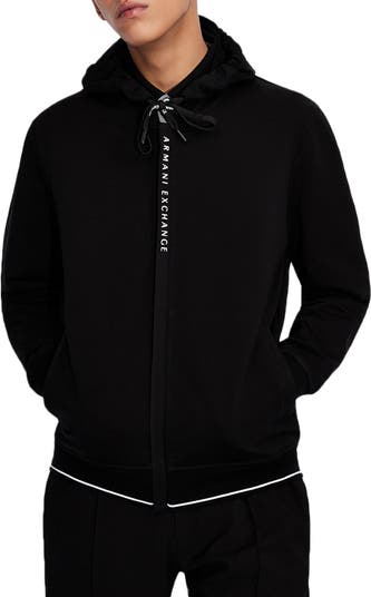 Armani Exchange Men's Icon Logo Zip Up Hooded Sweatshirt