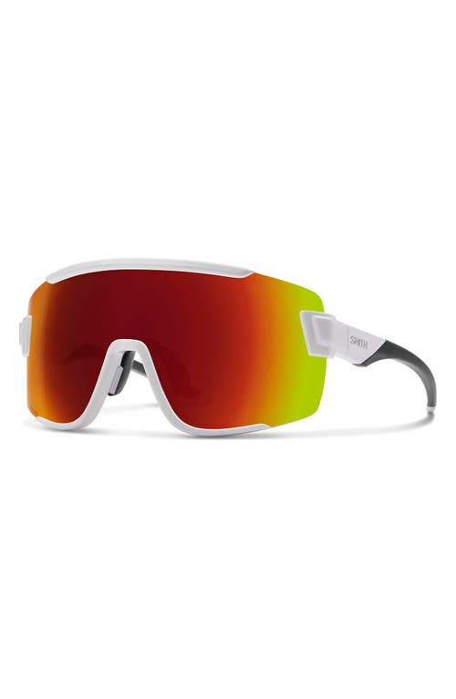 Wildcat 135mm ChromaPop Shield Sunglasses in White /Red
