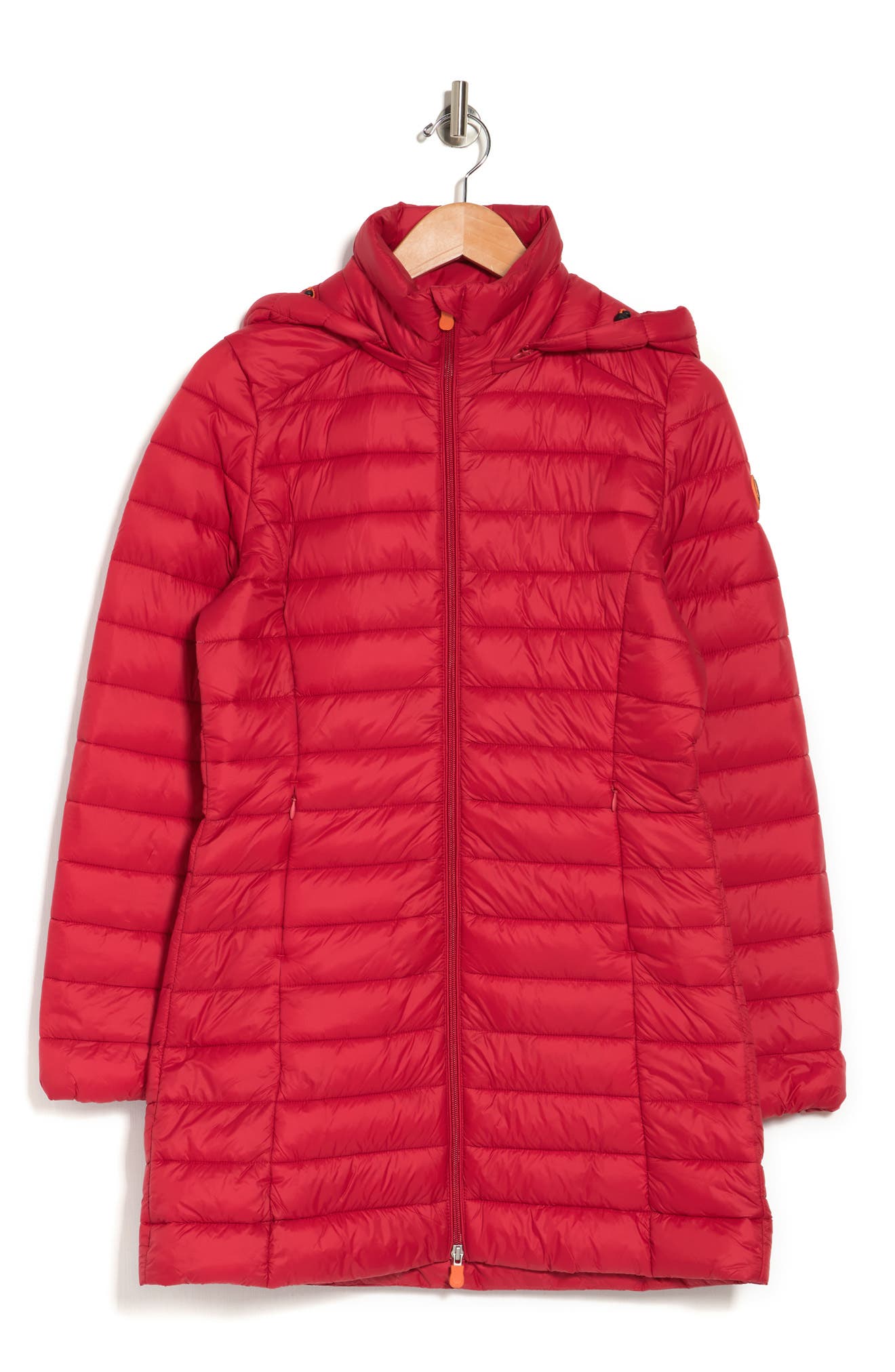 red lightweight coat