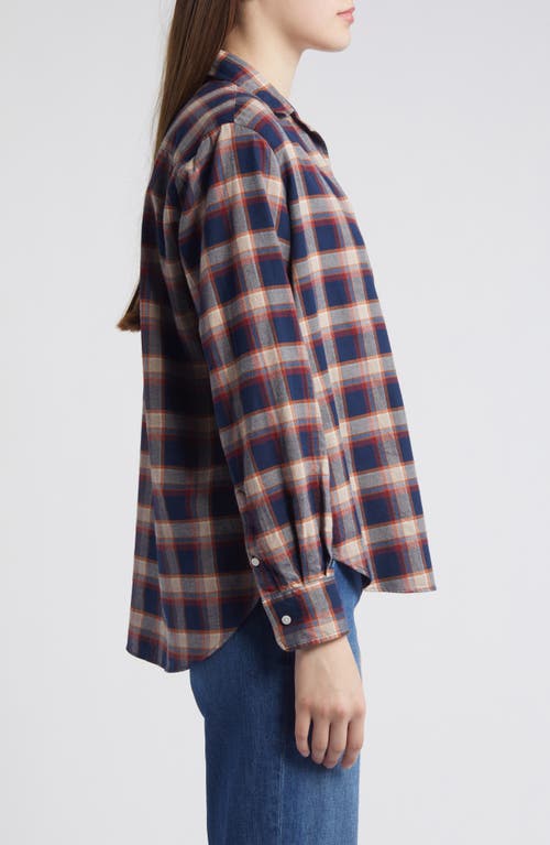 Shop Frank & Eileen Eileen Relaxed Button-up Shirt In Rust/navy/red Plaid