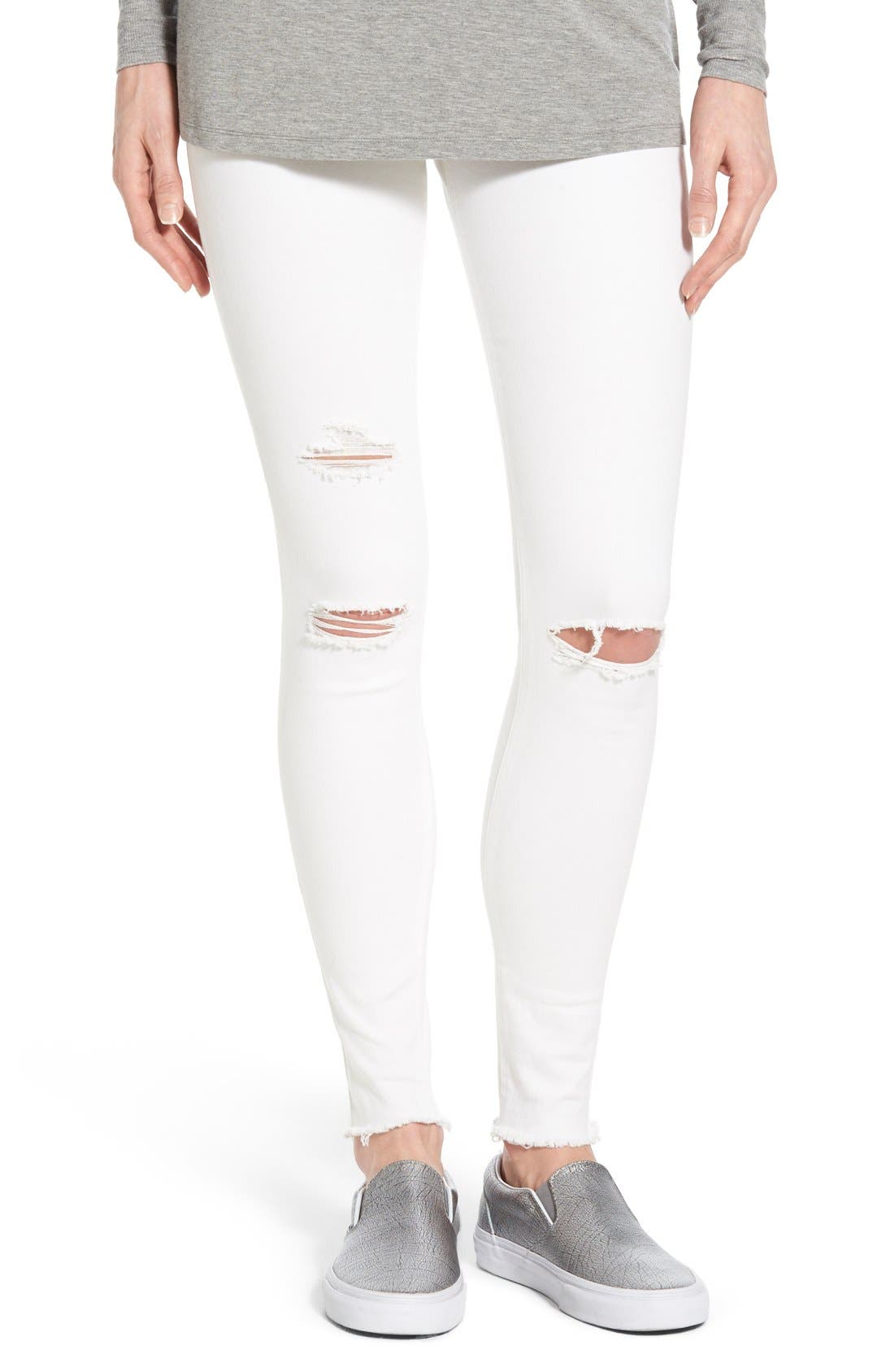 hue distressed leggings