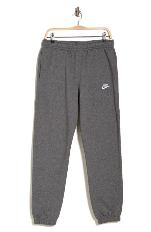 Shop Nike Sportswear Club Fleece Sweatpants In Char H/white
