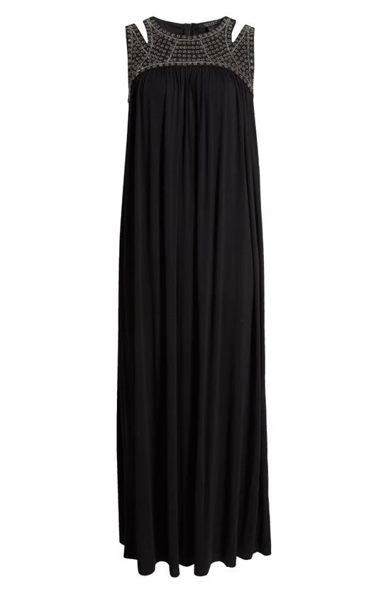 Shop Allsaints Arizona Embroidered Maxi Dress In Black