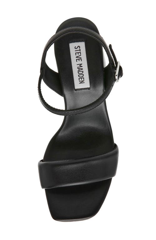 Shop Steve Madden Mareena Ankle Strap Sandal In Black Leather