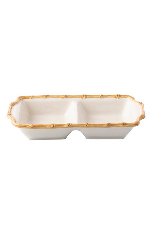 Juliska Ceramic 2-section Server In Bamboo Natural