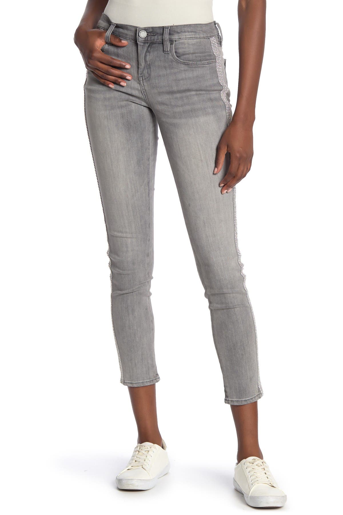 rhinestone stripe jeans