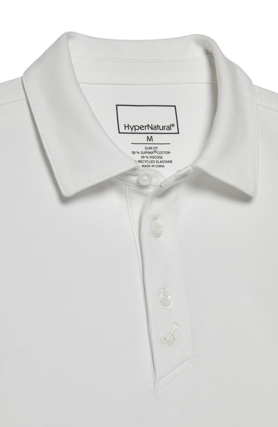 Shop Hypernatural Dagger Supima® Cotton Blend Slim Fit Polo In White