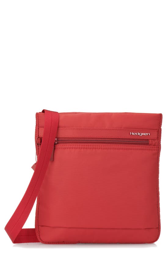 Hedgren Leonce Rfid Water Repellent Crossbody Bag In Tomato