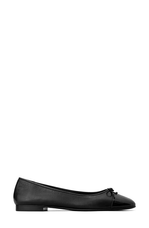 Shop Tory Burch Cap Toe Ballet Flat In Perfect Black/perfect Black