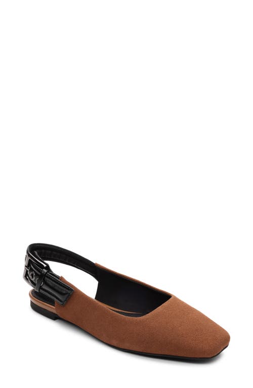 Sanctuary Kitchy Slingback Flat In Bourbon/black