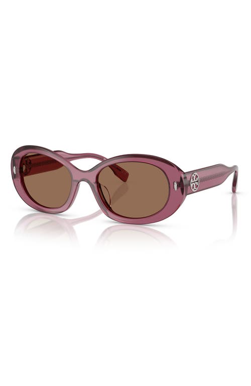 Tory Burch 53mm Oval Sunglasses In Red