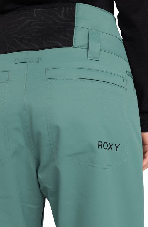 Roxy Rising High Waterproof Shell Snow Pants In Wild Wind
