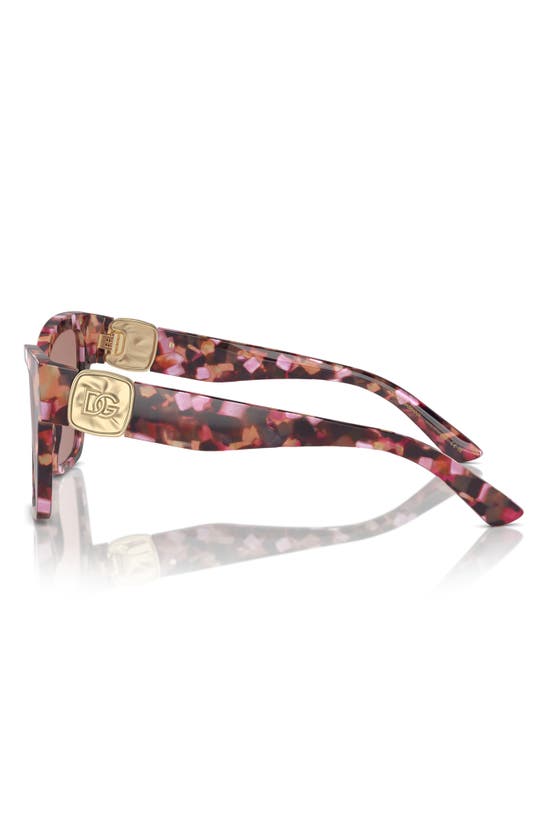 Shop Dolce & Gabbana Dolce&gabbana 54mm Gradient Square Sunglasses In Lite Brown