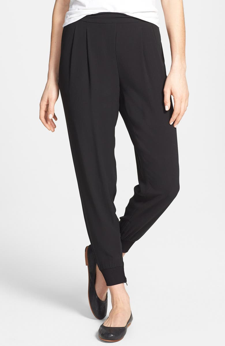 Eileen Fisher Cuffed Silk Ankle Pants (Regular & Petite)(Online Only ...