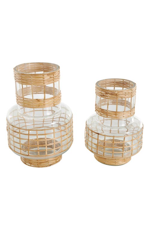 Ginger Birch Studio Set Of 2 Glass Vases In Clear