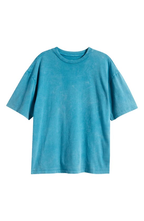 Shop Treasure & Bond Kids' Washed Relaxed T-shirt In Teal Algiers Wash