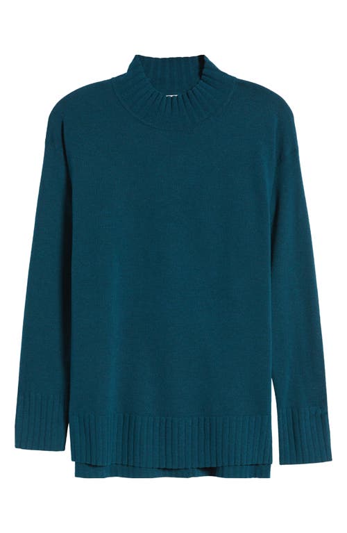 Shop Caslonr Caslon(r) Mock Neck Tunic Sweater In Teal Coral