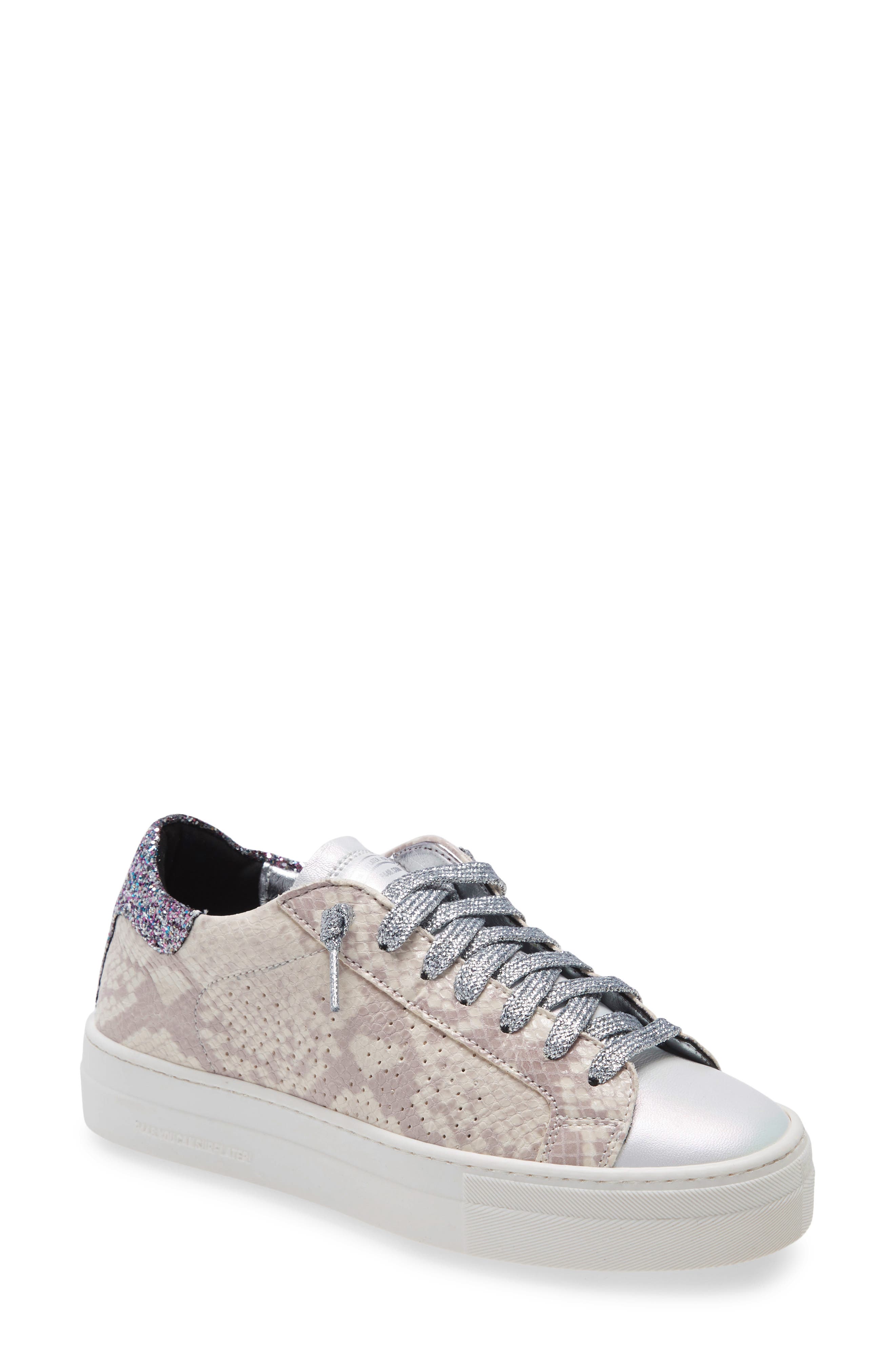 p448 pink glitter sneakers