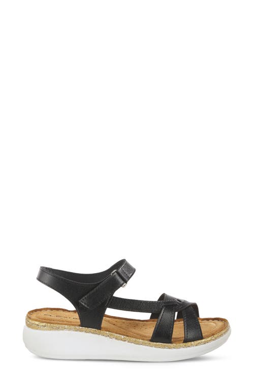 Shop Flexus By Spring Step Chambria Wedge Sandal In Black