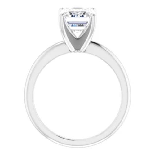 Bliss Diamond 2.97ct Platinum Certified Lab Grown Emerald Cut Diamond Engagement Ring In Platinum