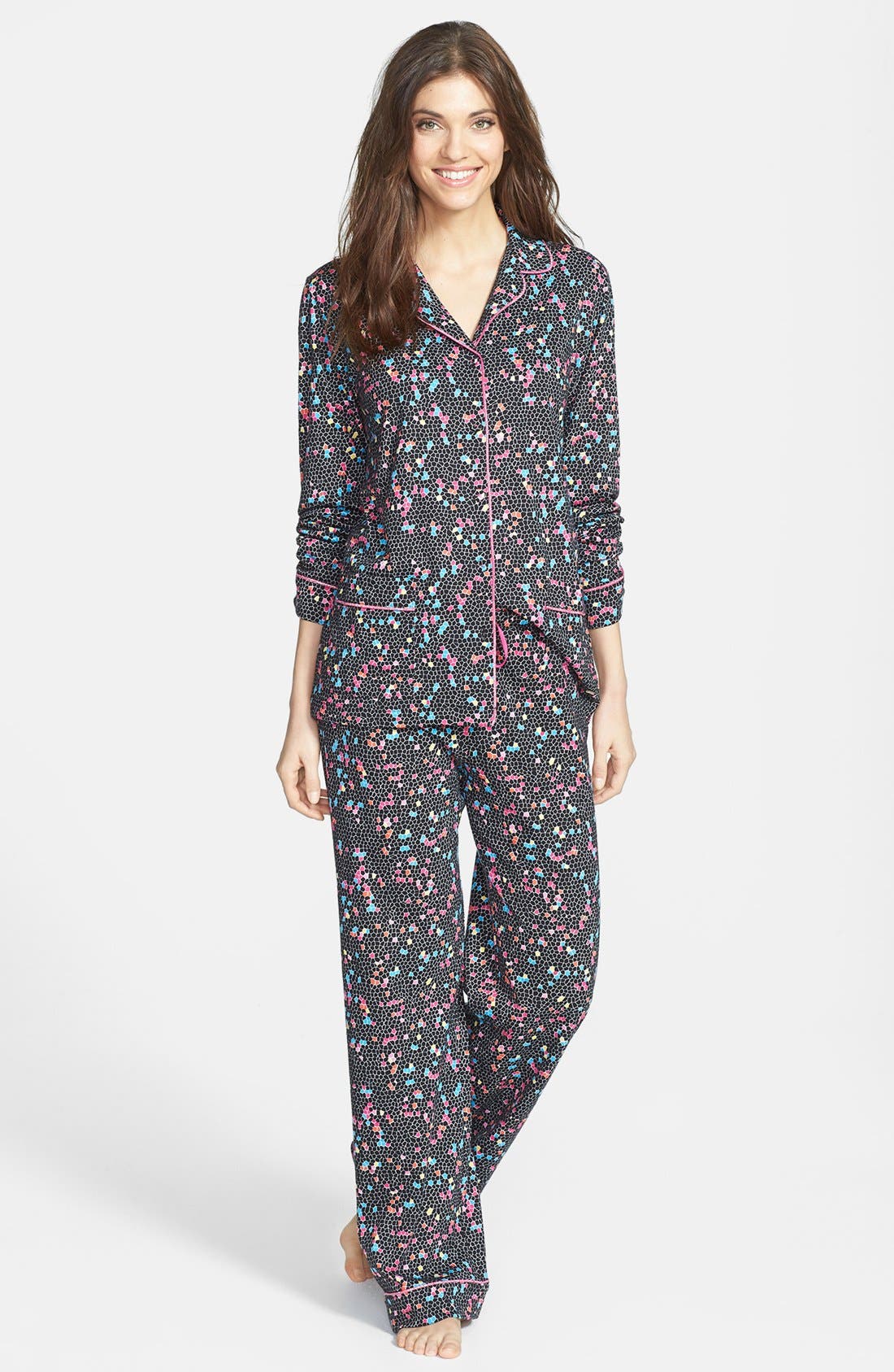 DKNY 'Top Notch' Folded Knit Pajamas Nordstrom