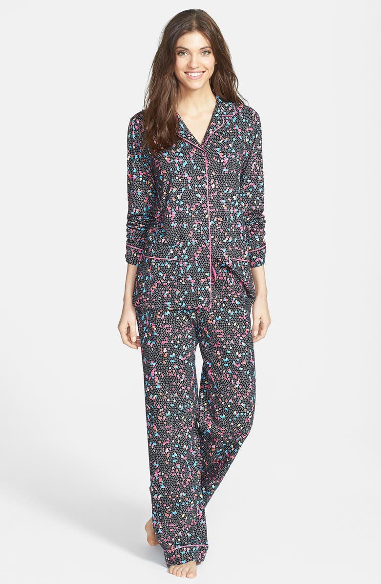 DKNY 'Top Notch' Folded Knit Pajamas | Nordstrom