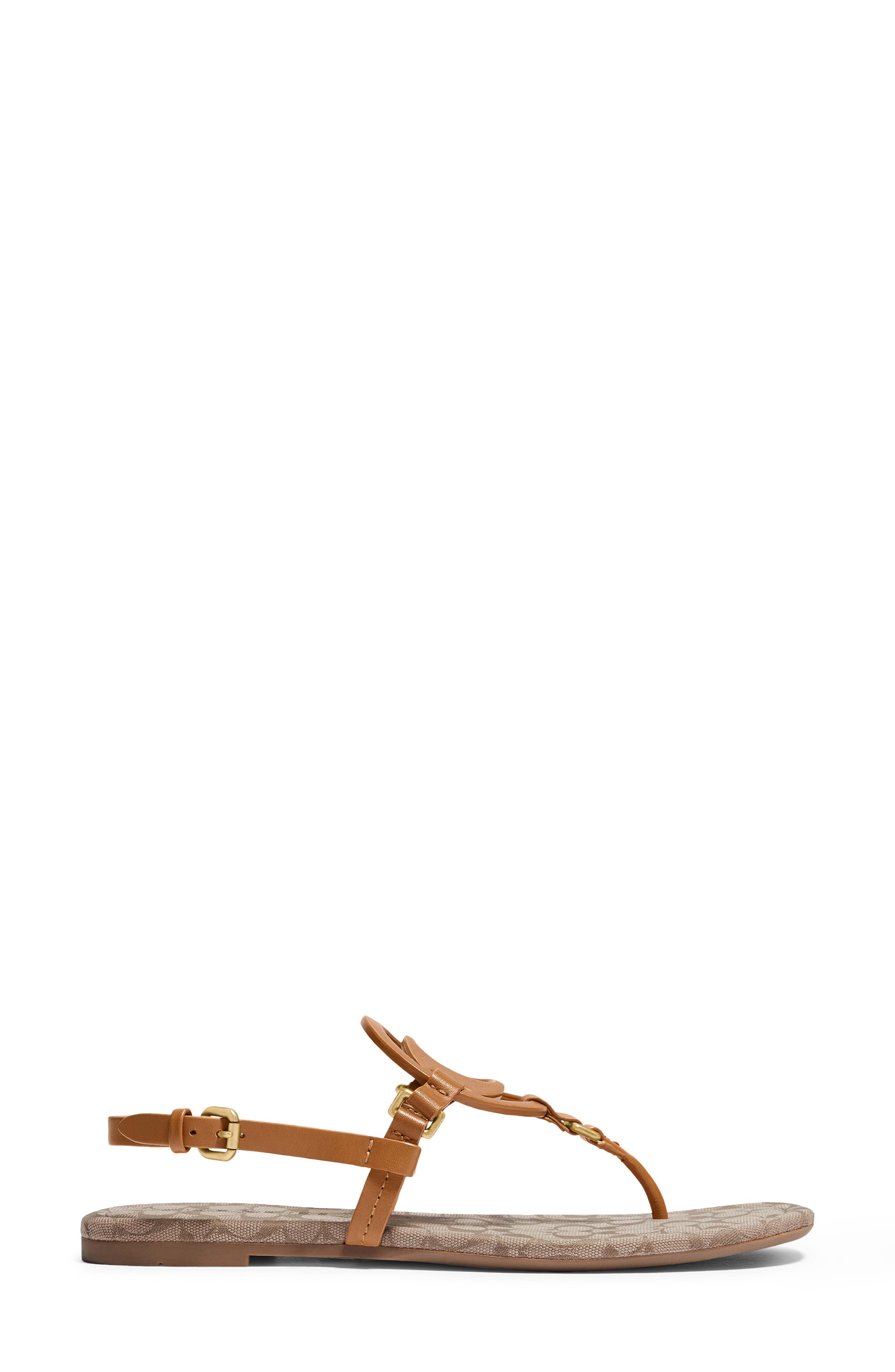 coach jeri leather logo thong sandals