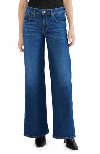 Astrid  High Rise Front Patch Pocket Flare Jeans ( Dark Denim ) FINAL  SALE