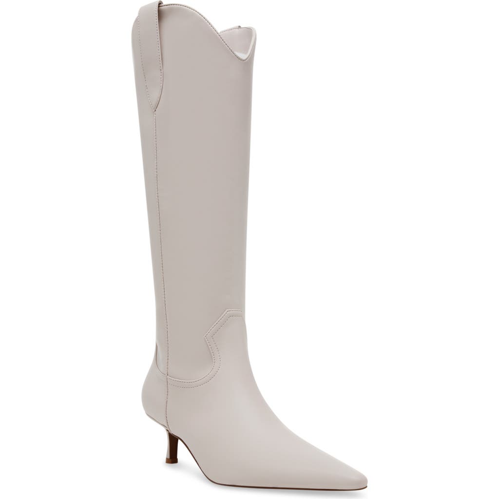 Steven New York Britt Western Pointed Toe Boot In Bone