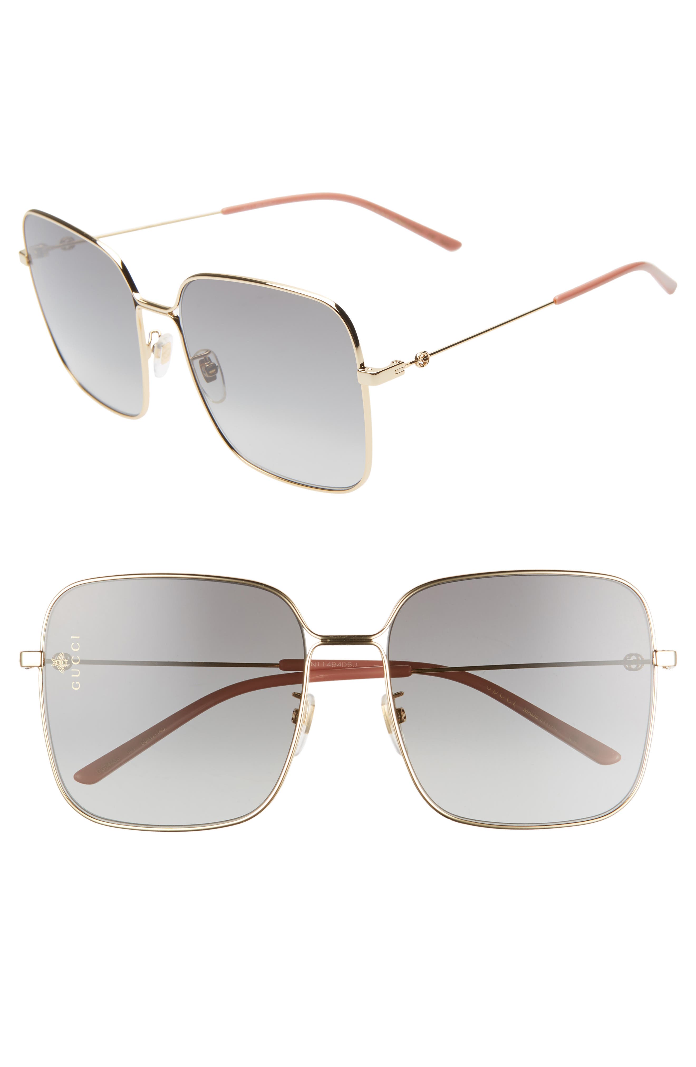 Gucci 60mm Gradient Square Sunglasses 