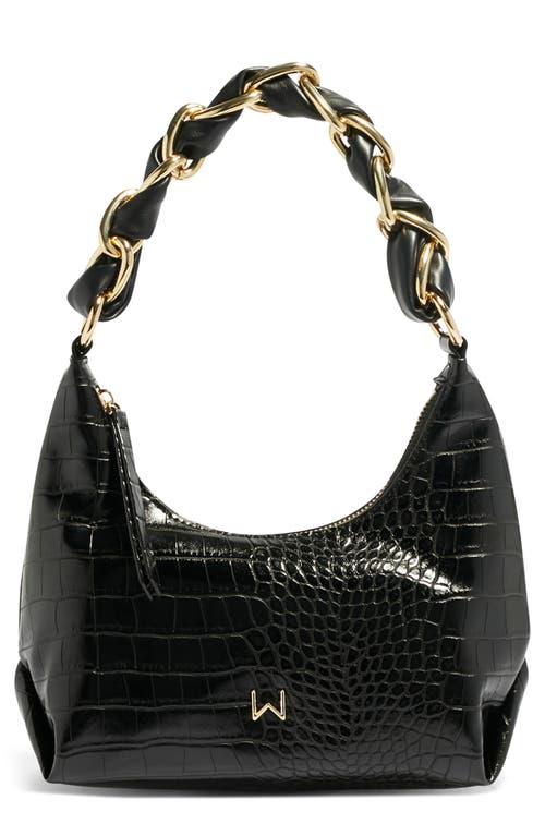 HOUSE OF WANT We Allure Vegan Leather Shoulder Bag in Onyx