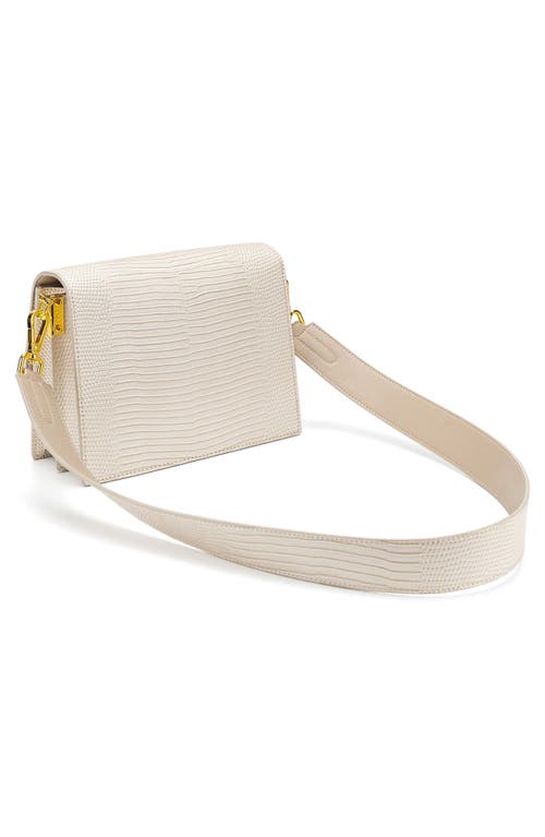 Jw Pei Joy Metallic Faux Leather Shoulder Bag In Ivory Lizard