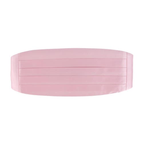 Trafalgar Sutton Solid Color Silk Cummerbund In Pink