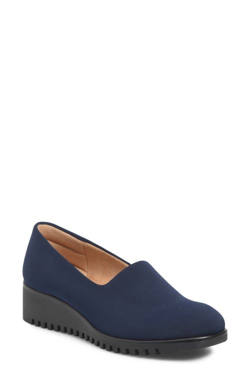 Shop Comfortiva Dana Platform Wedge Slip-on In Sky Navy