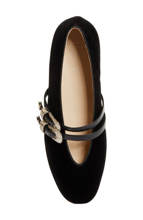 Shop Le Monde Beryl Claudia Western Buckle Ballet Flat In Black