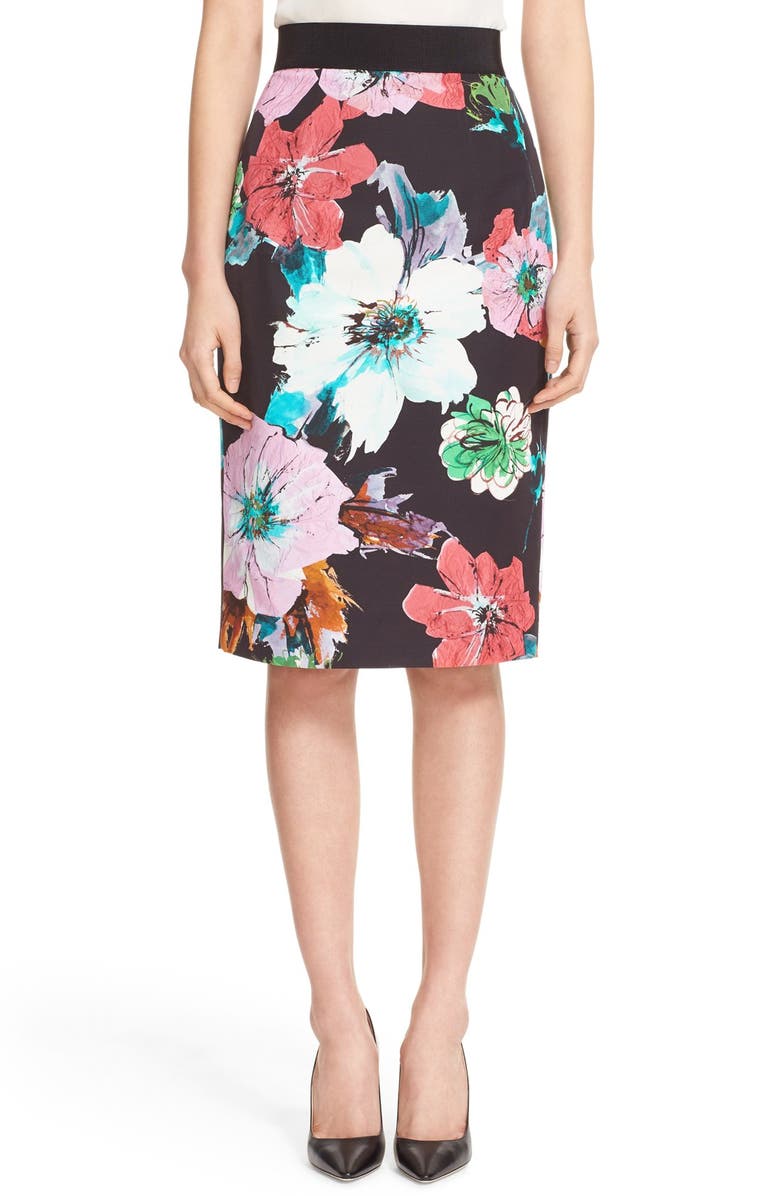 Milly Floral Print Pencil Skirt | Nordstrom