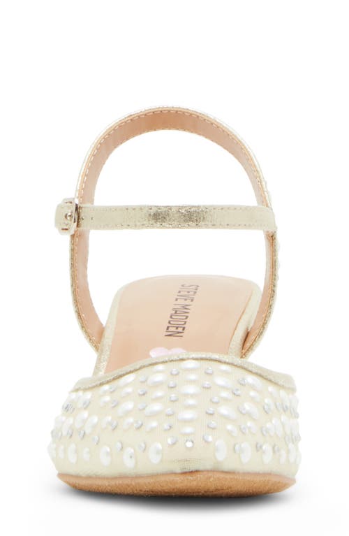 Steve Madden Jfinlee Ankle Strap Pointed Toe Pump In Champagne